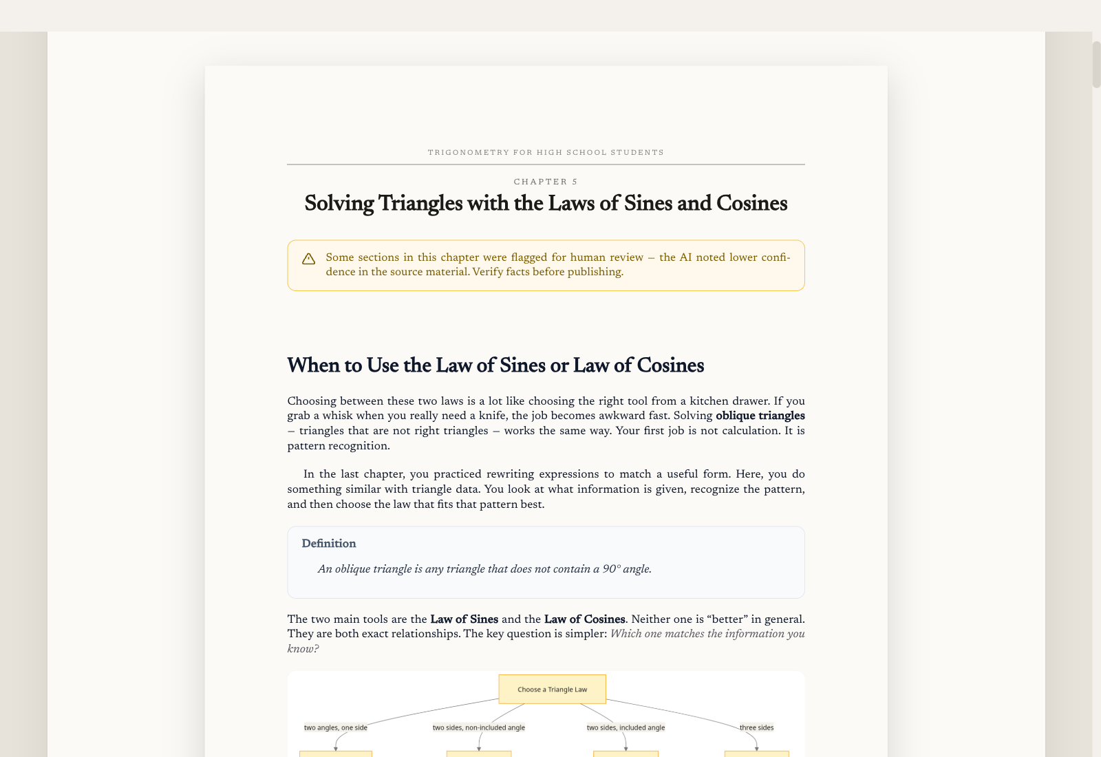 Trigonometry · Laws of Sines & Cosines
